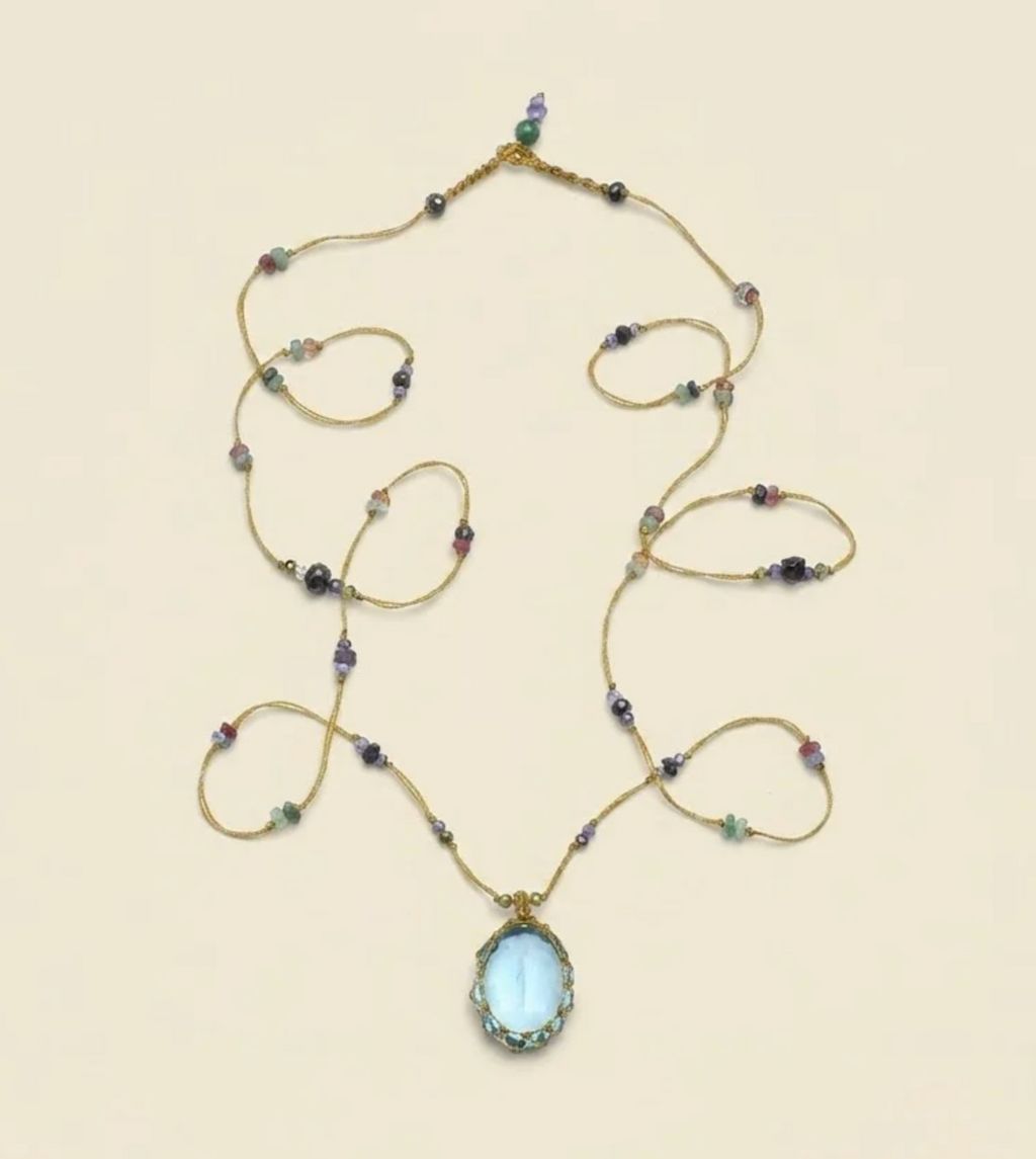 Celestial Symphony Blue Topaz & 66-Stone Long Necklace