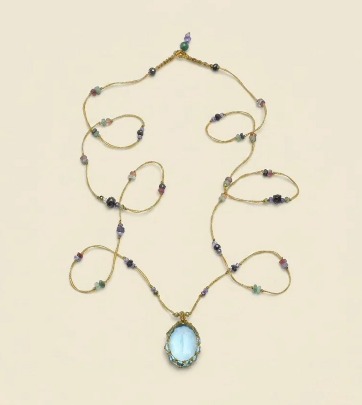 Celestial Symphony Blue Topaz & 66-Stone Long Necklace
