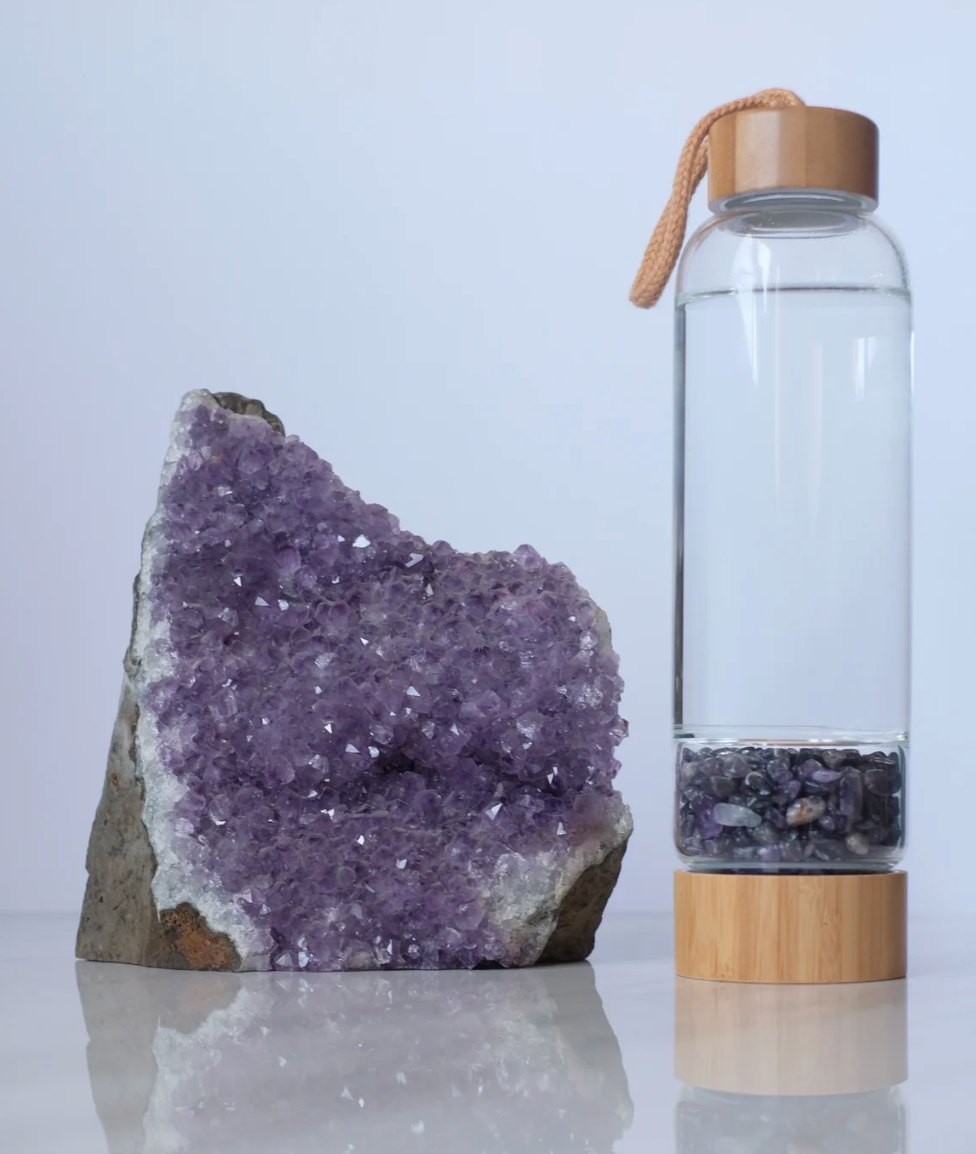 Violet Stillness Crystal Water Bottle