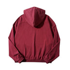 Cropped Zip-Up Hoodie with Scattered Mandala Embroidery
