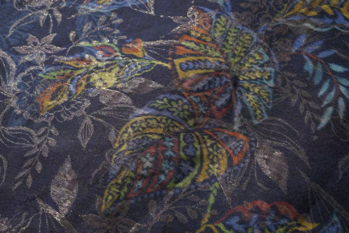 Navy Botanical Paisley Overshirt