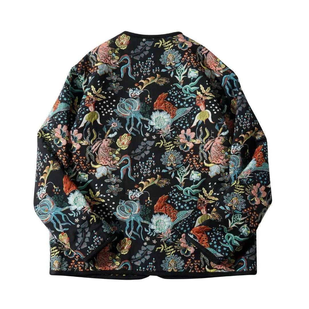 Tapestry Print Cardigan Coat