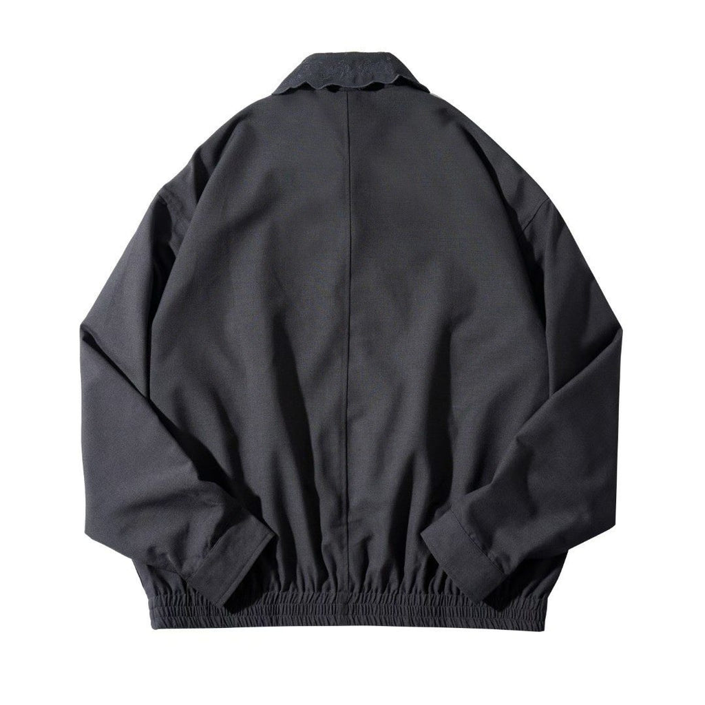 Scalloped Collar Harrington Workwear Coat