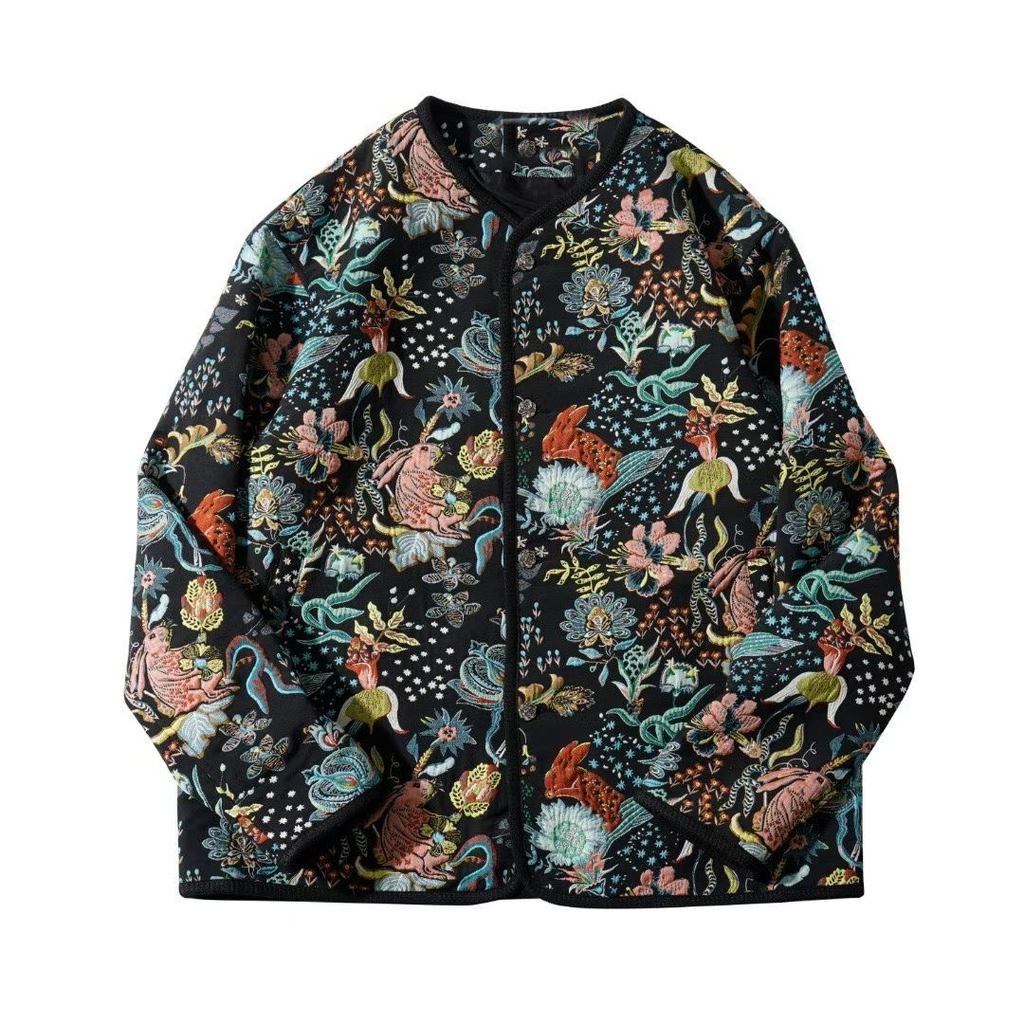 Tapestry Print Cardigan Coat