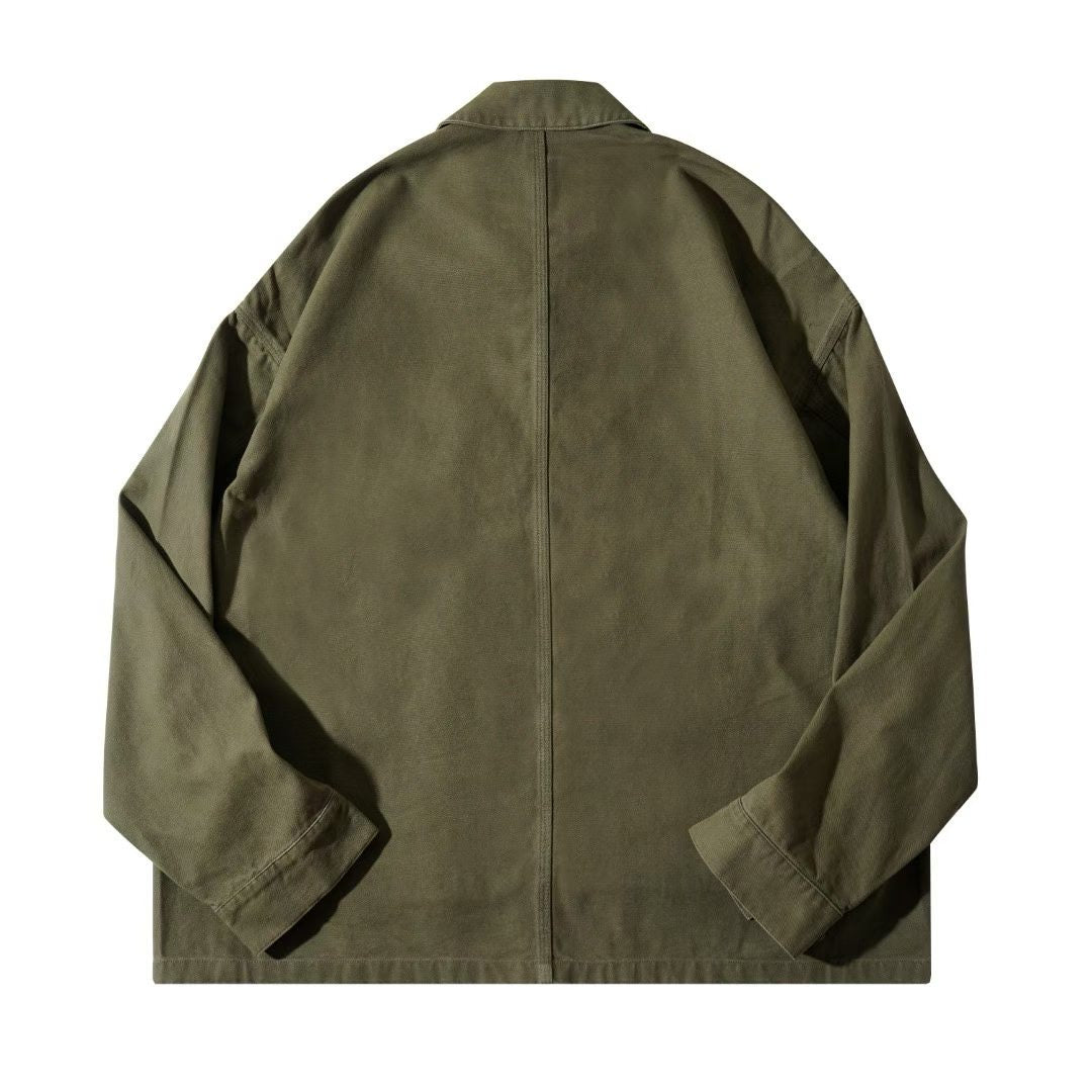 Garment-Dyed Cotton Twill Chore Jacket