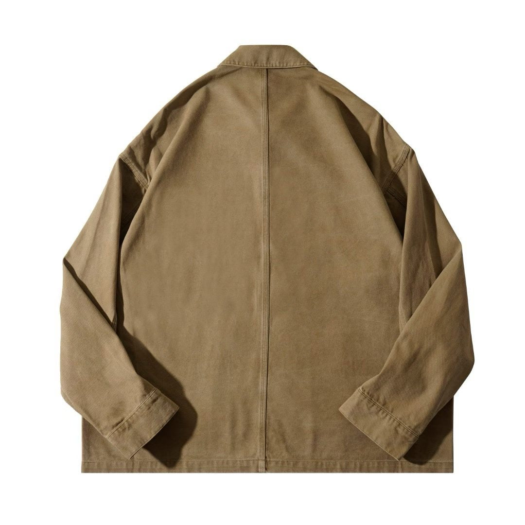 Garment-Dyed Cotton Twill Chore Jacket