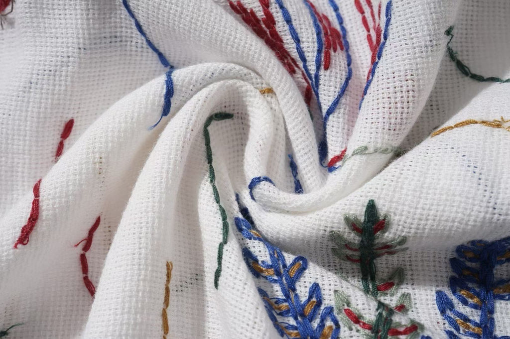 Island Breeze Embroidered Linen Shirt